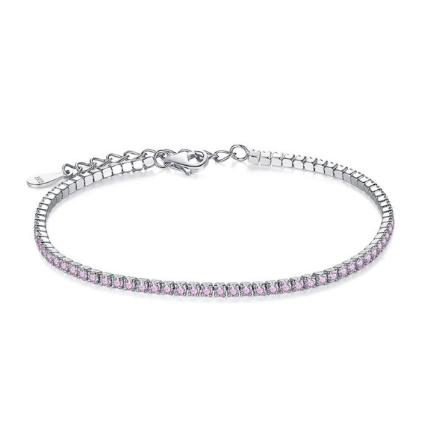 Damarmband med stenar P84 rosa
