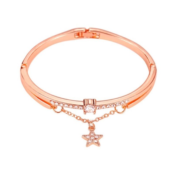 Damarmband med stjärna gammelrosa