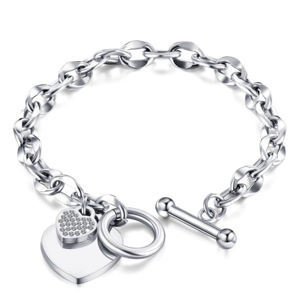 Damarmband med stora länkar H424 silver