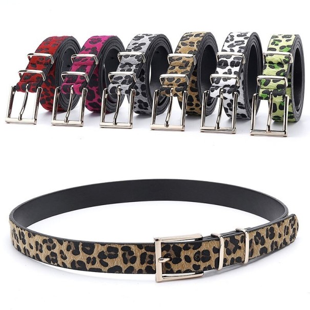 Dambälte med leopardmönster