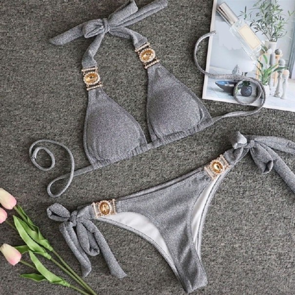 Dambikini P297 grå XS