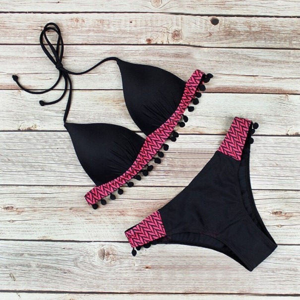 Dambikini P380 mörkrosa XS