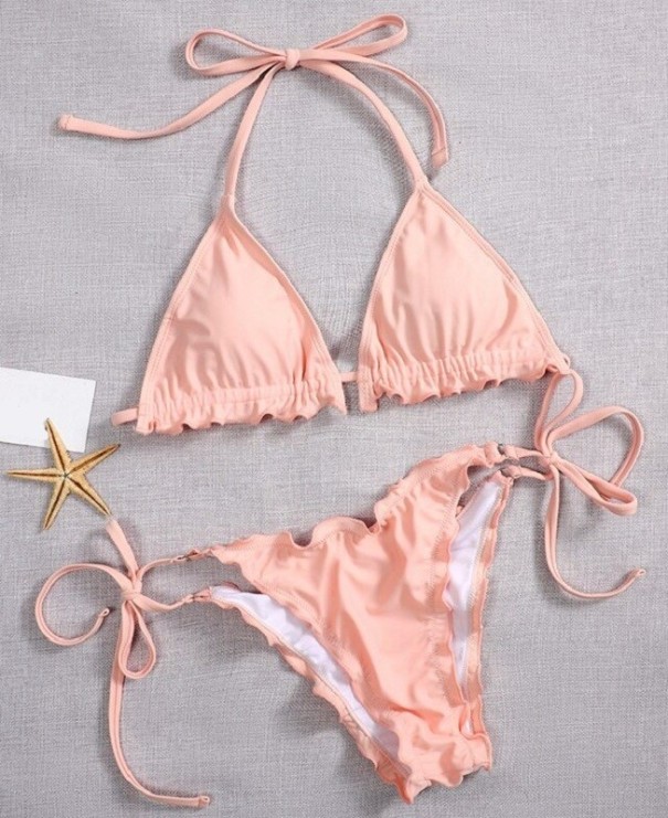 Dambikini P537 aprikosfärgad M