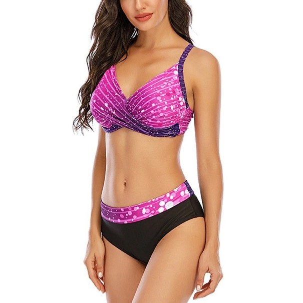 Dambikini P560 mörkrosa M