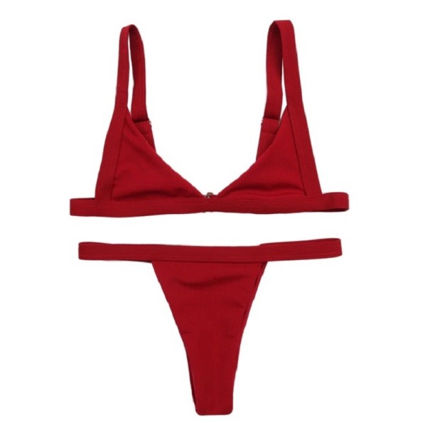 Dambikini P878 vinröd M
