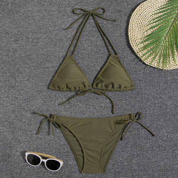 Dambikini P979 armégrön M