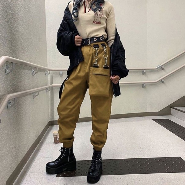 Dambyxor med kedjor khaki S
