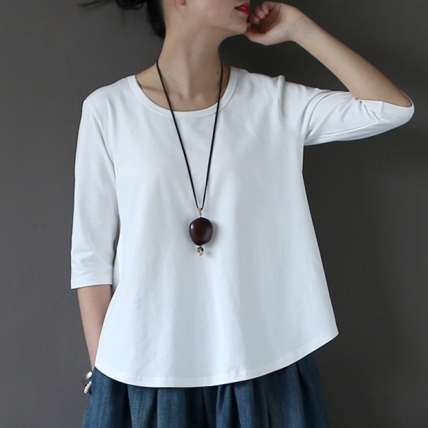Dame basis oversized t-shirt hvid