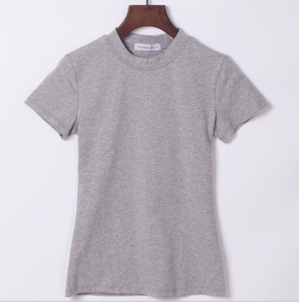 Dame basis T-shirt A226 grå S