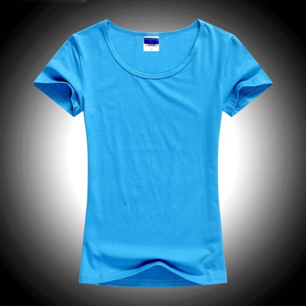 Dame basis T-shirt A986 lyseblå XL