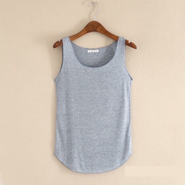 Dame basis tanktop grå