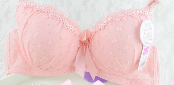 Dame-bh med prikker J2341 rosa 70B