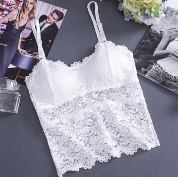 Dame blonde bralette Jade hvid
