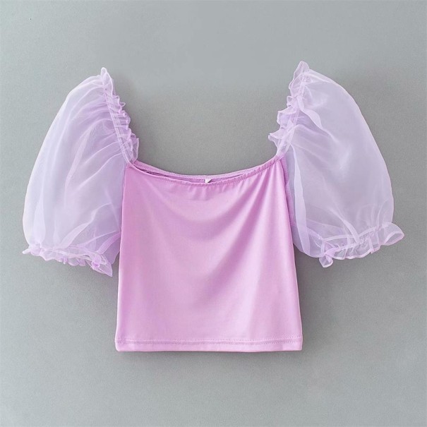 Dame crop top A2963 rosa L