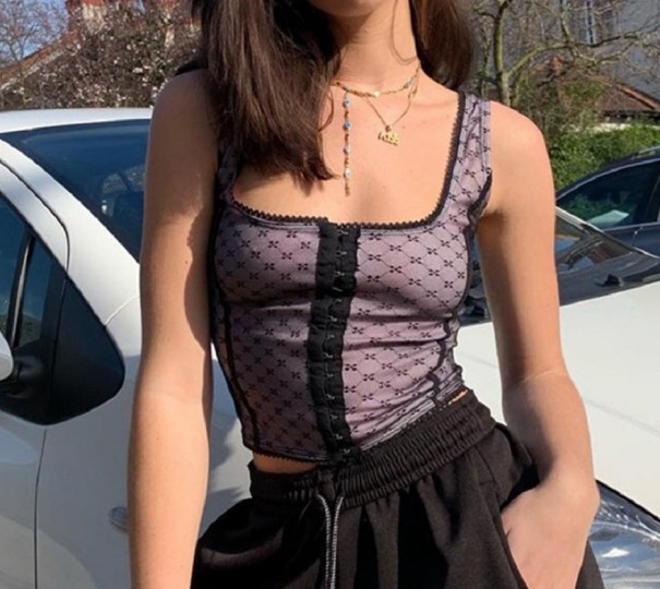 Dame crop top A825 XS