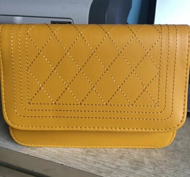 Dame crossbody-taske M1532 mørkegul