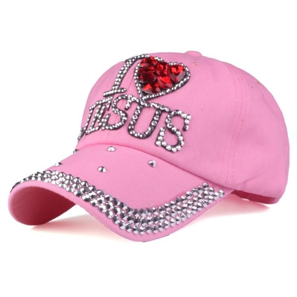 Dame denim kasket A2601 rosa