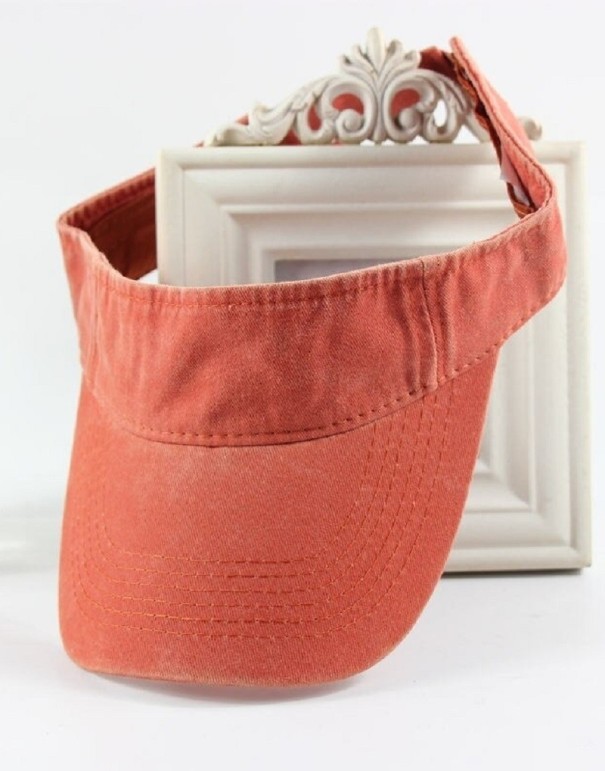 Dame denim kasket orange