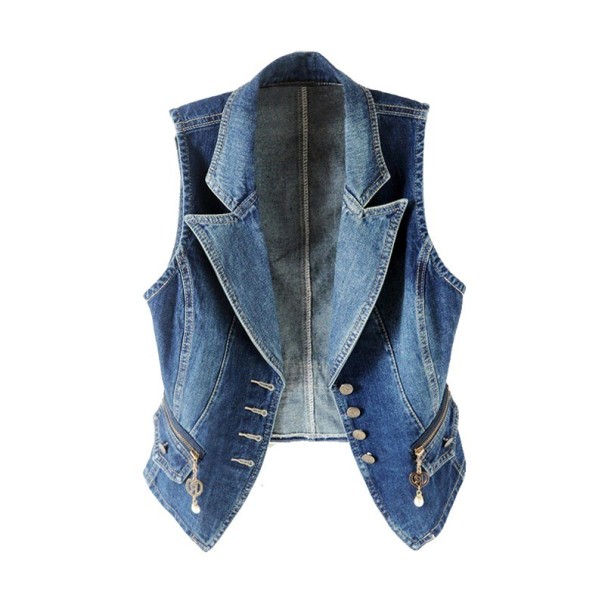Dame denim vest P1892 L
