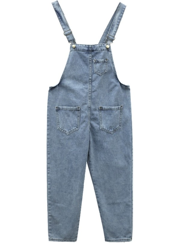 Dame denimbukser med hagesmækker A1906 XXL