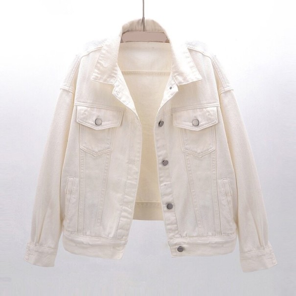 Dame denimjakke A1846 cremefarvet S