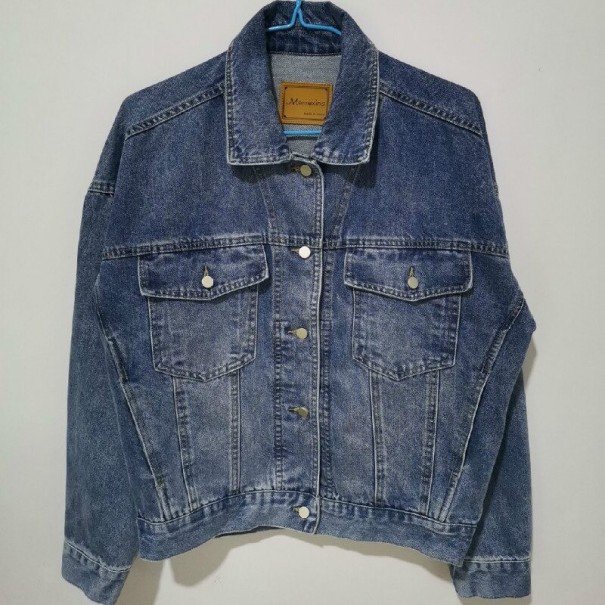 Dame denimjakke P1387 mørkeblå L