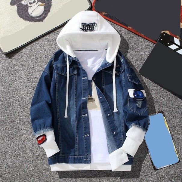 Dame denimjakke P2466 mørkeblå M