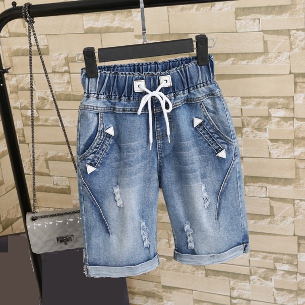 Dame denimshorts Amara lyseblå XL
