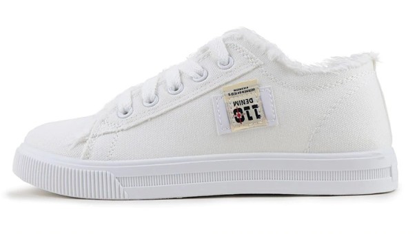 Dame denimsneakers J1698 hvid 36