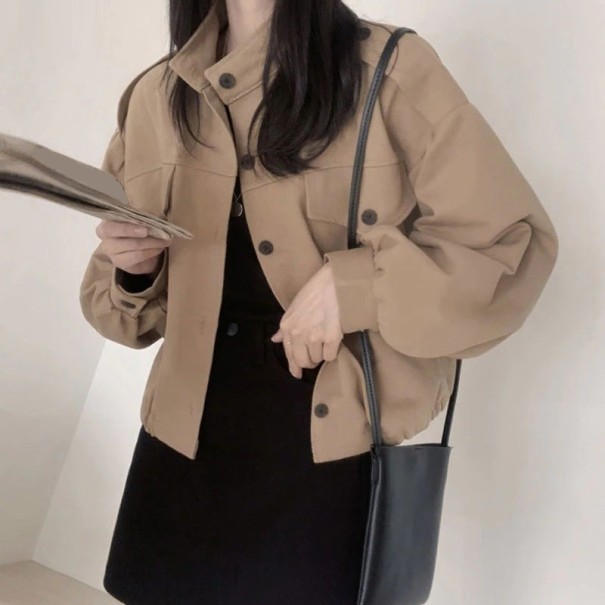 Dame efterårsjakke P1628 beige L