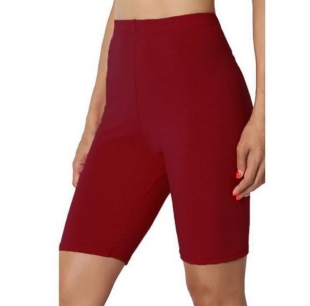 Dame elastiske shorts T970 vinrød 4XL