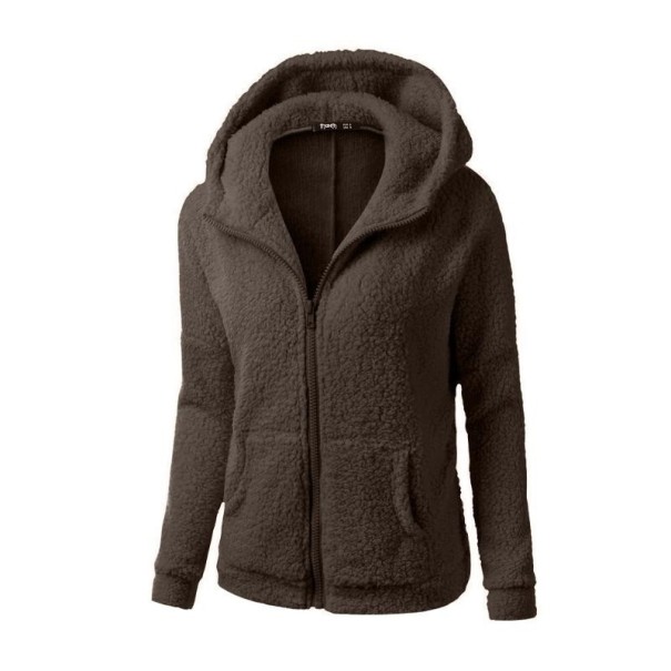 Dame fleecejakke J3093 brun XS