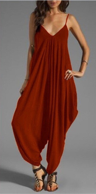 Dame harem jumpsuit A2015 vinrød L