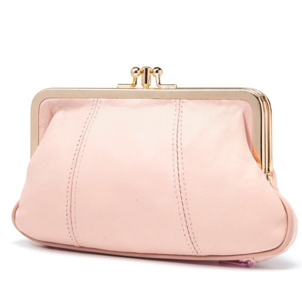 Dame læder clutch M383 rosa