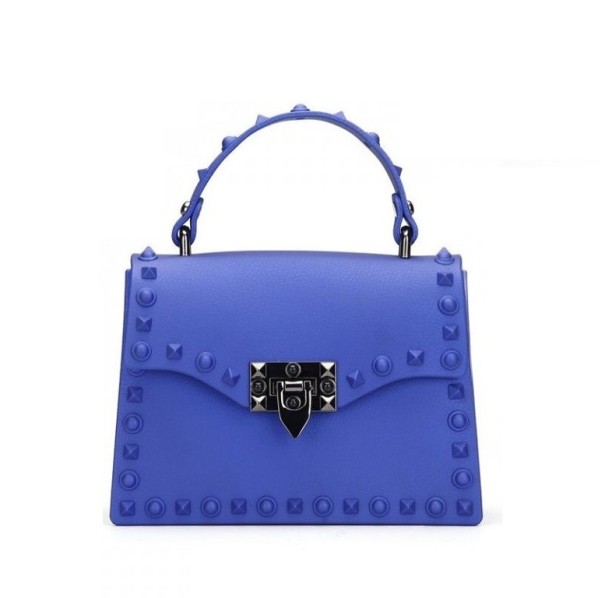 Dame læder crossbody taske M736 blå 1