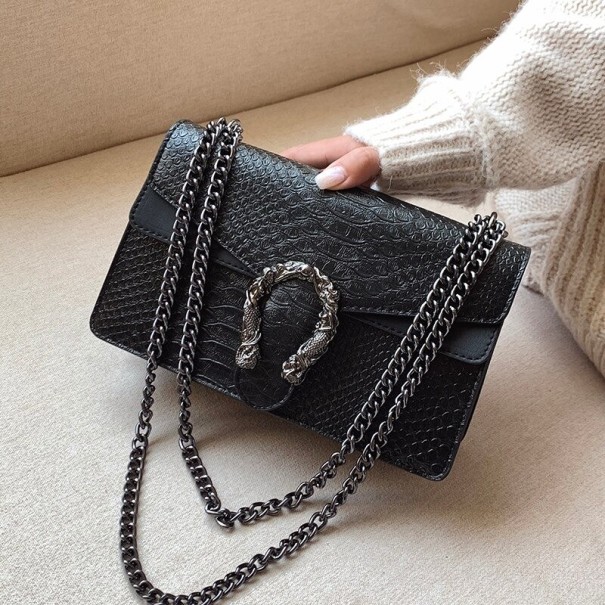 Dame læder crossbody taske M753 sort