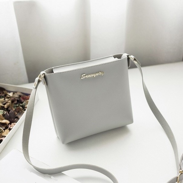 Dame læder crossbody taske M944 lysegrå