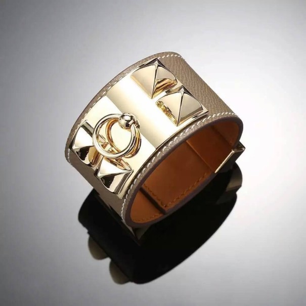 Dame læderarmbånd H540 guld 9