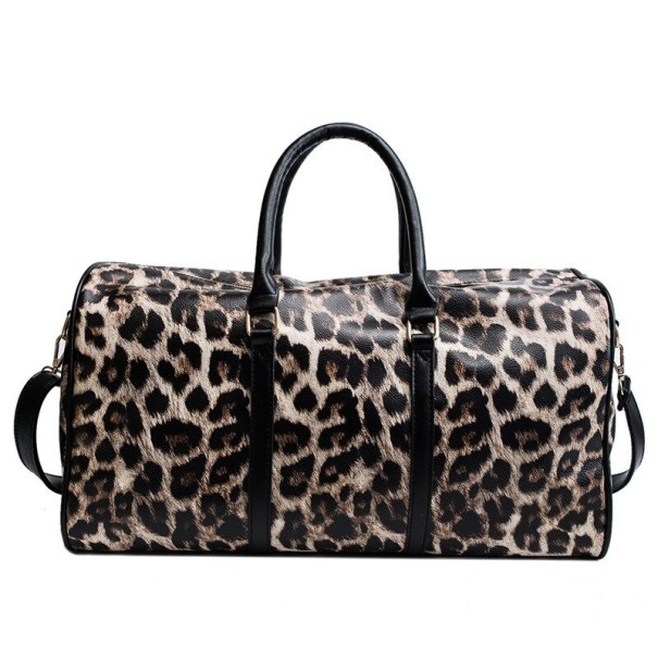 Dame leopardtaske T1155 brun