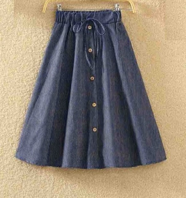 Dame nederdel med knapper A1590 3
