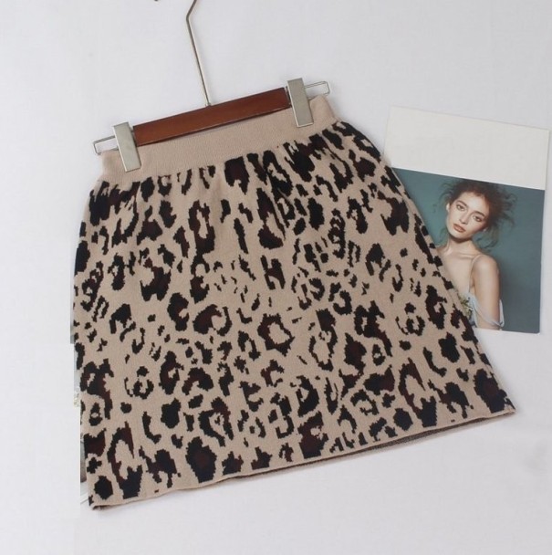 Dame nederdel med leopardmønster A1143 1