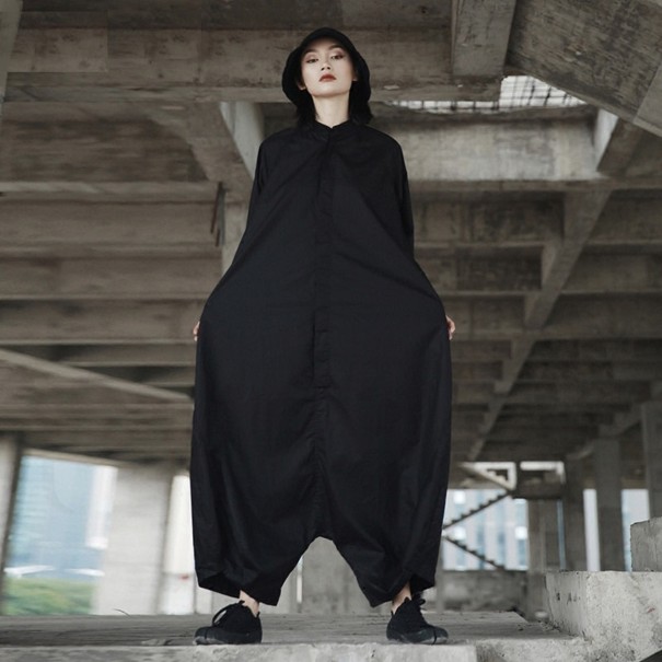 Dame oversized jumpsuit, sort 1