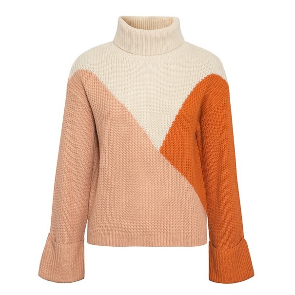 Dame oversized rullekrave G368 orange M