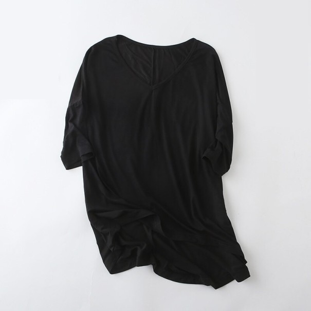 Dame oversized T-shirt B377 sort