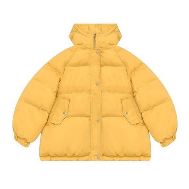 Dame oversized vinterjakke A1872 gul XS