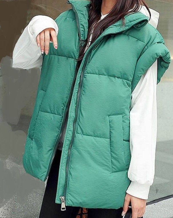 Dame quiltet vest A1878 grøn XL