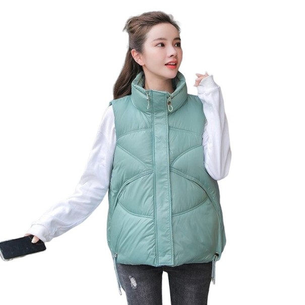 Dame quiltet vest P2029 grøn S