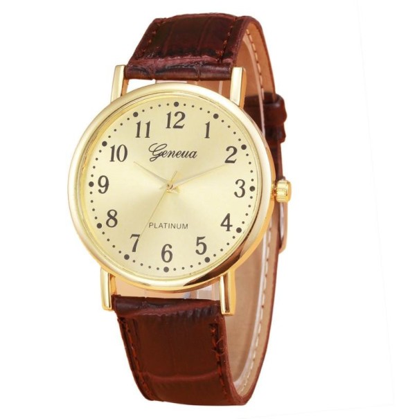 Dame retro ur J530 brun