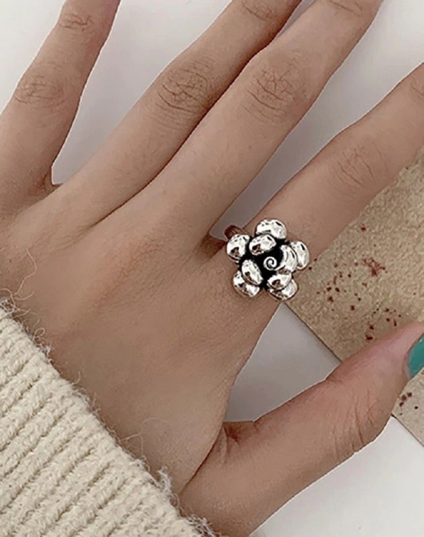 Dame ring blomst D981 2