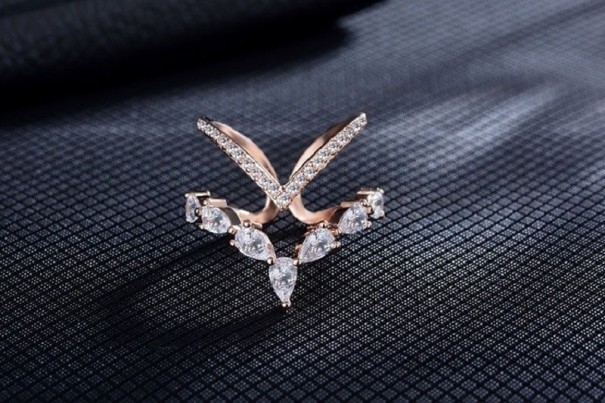 Dame ring D1290 gammelrosa